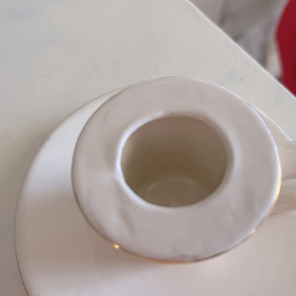 Vintage white ceramic candle stick gold trimmed 1776 America USA July 4 - Picture 5 of 6